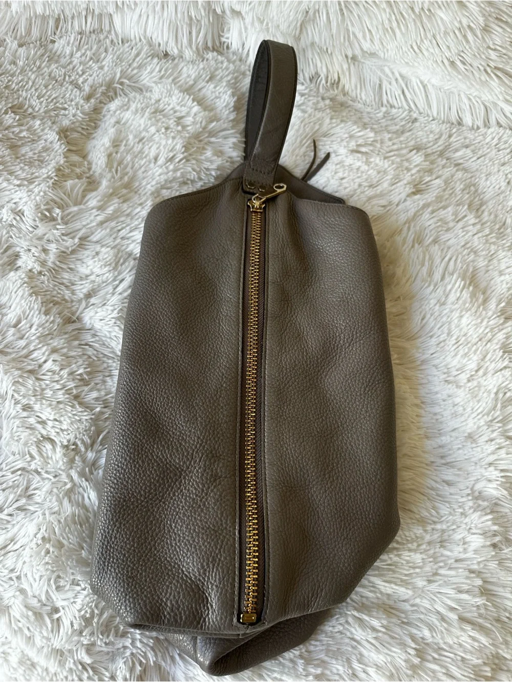 Rebecca Minkoff Pebbled Leather Hobo Shoulder Bag in Cement Gray Taupe